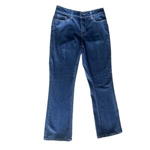 L.L. Bean Classic Fit Womens Straight Jeans 8P Blue Denim Casual High Rise